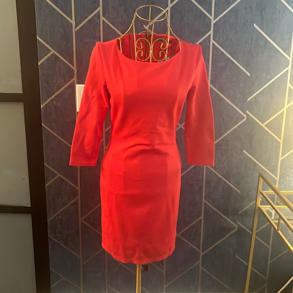 Alice and Olivia Red Dress with Cut-Out Back
